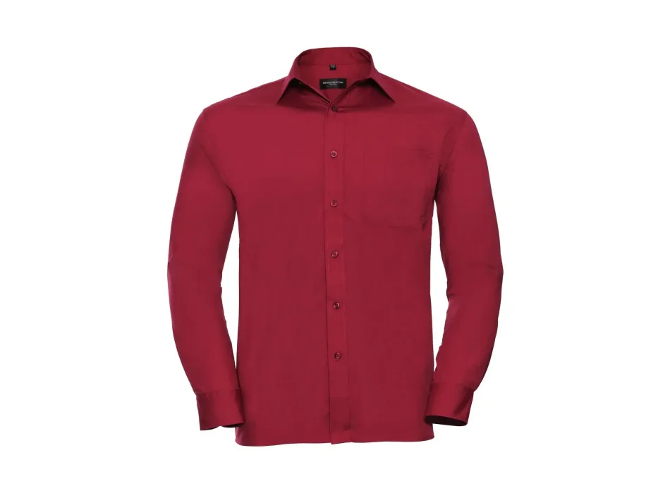 Men's Long Sleeve PolyCotton Poplin Shirt Gheddi