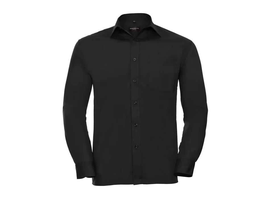 Men's Long Sleeve PolyCotton Poplin Shirt Gheddi