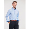 Men's Long Sleeve Tailored Contrast Herringbone Shirt