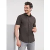 Men's Short Sleeve Easy Care Fitted Shirt Gheddi