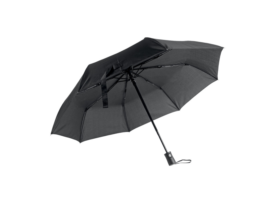 Mini ombrello apri-chiudi a pulsante in Polyester seta, inserito in guaina