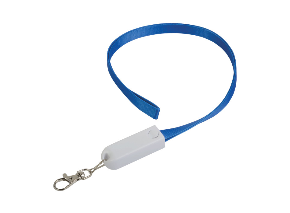 Nastro da collo con moschettone con funzione di cavo di ricarica con prese Micro-USB/Light