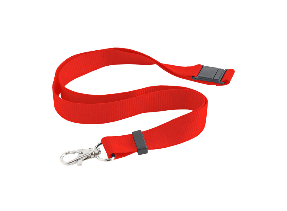 Nastro da collo con sgancio di sicurezza e moschettone