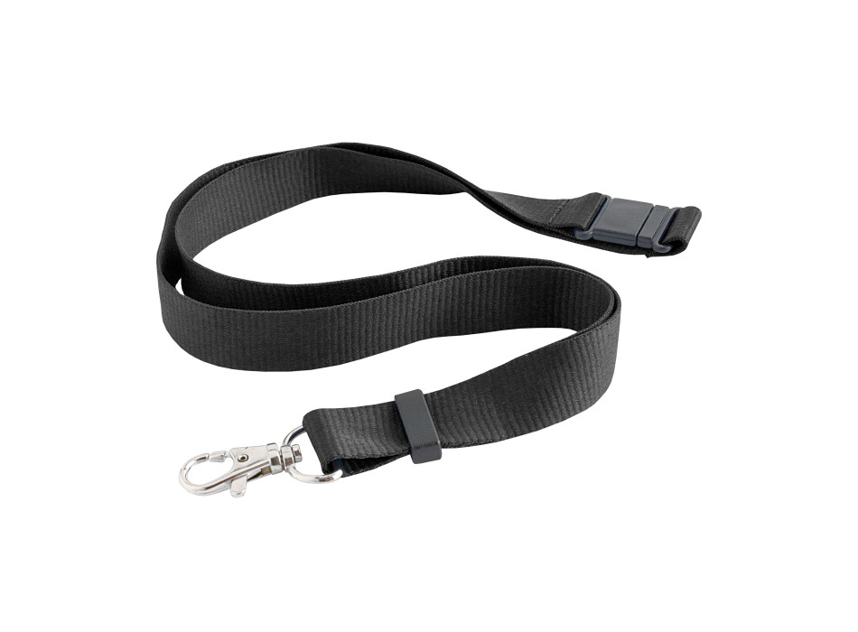 Nastro da collo con sgancio di sicurezza e moschettone