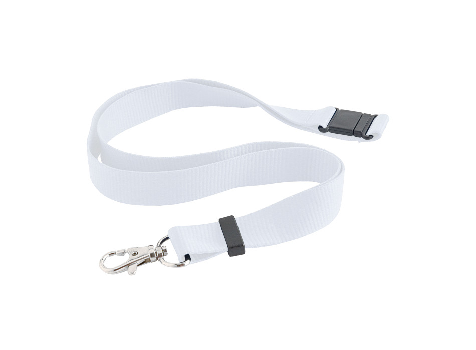 Nastro da collo con sgancio di sicurezza e moschettone