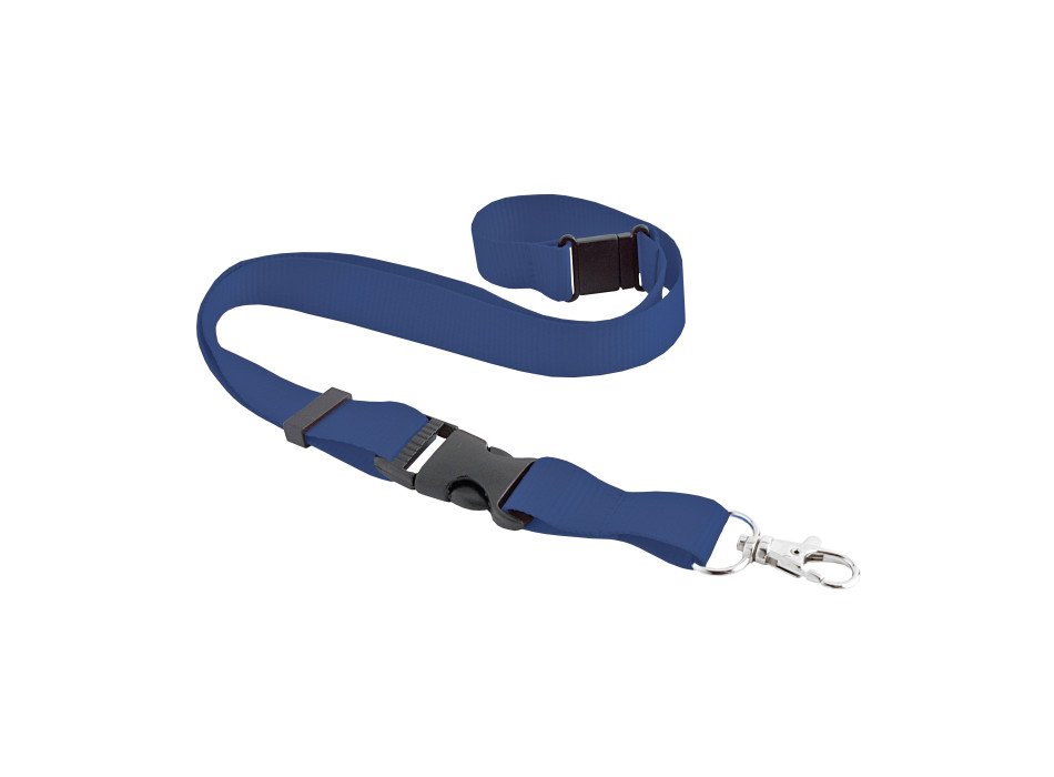 Nastro da collo con sgancio di sicurezza, sgancio portachiavi e moschettone