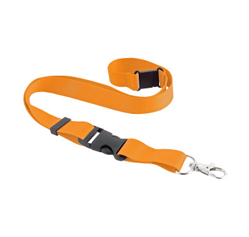 Nastro da collo con sgancio di sicurezza, sgancio portachiavi e moschettone
