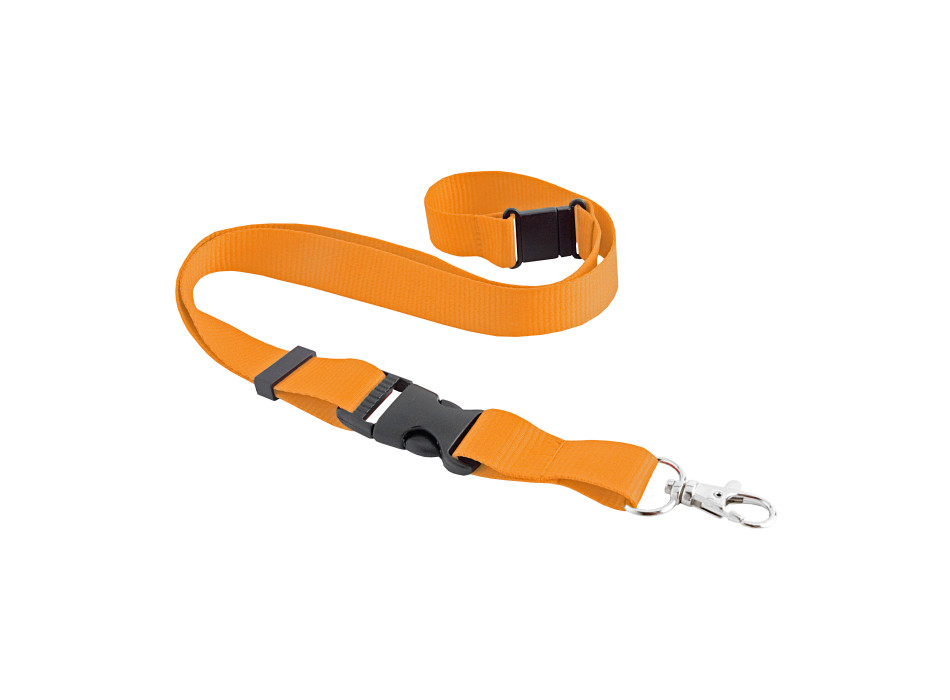 Nastro da collo con sgancio di sicurezza, sgancio portachiavi e moschettone
