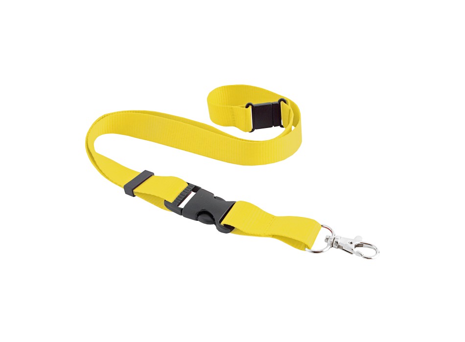 Nastro da collo con sgancio di sicurezza, sgancio portachiavi e moschettone
