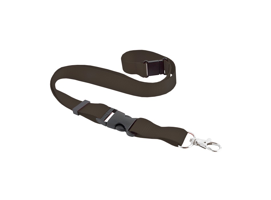 Nastro da collo con sgancio di sicurezza, sgancio portachiavi e moschettone