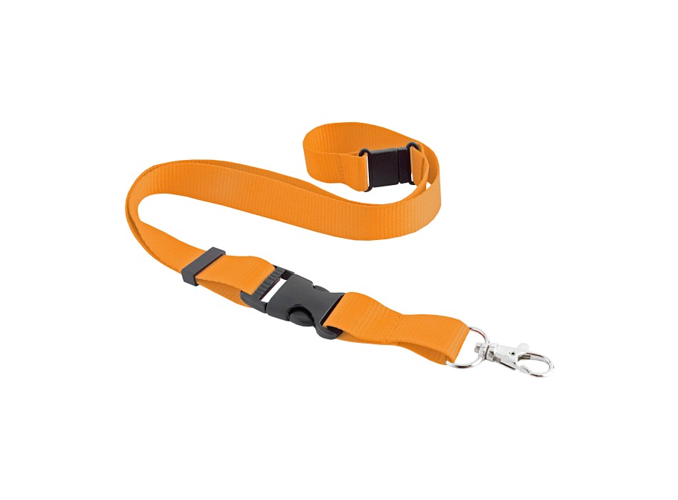 Nastro da collo con sgancio di sicurezza, sgancio portachiavi e moschettone