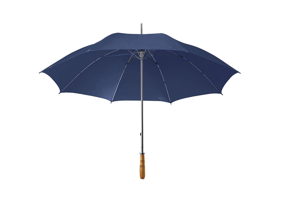 Ombrello Golf, con fusto in acciaio e manico dritto in legno