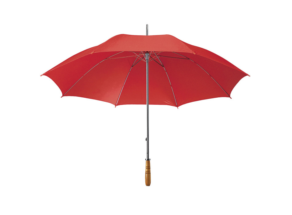 Ombrello Golf, con fusto in acciaio e manico dritto in legno