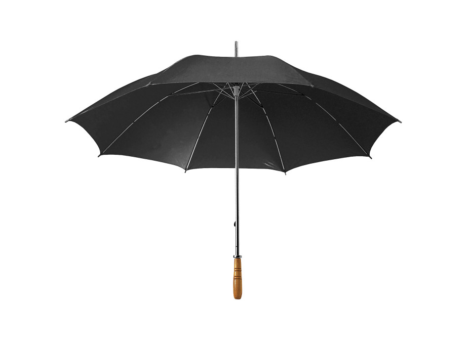 Ombrello Golf, con fusto in acciaio e manico dritto in legno