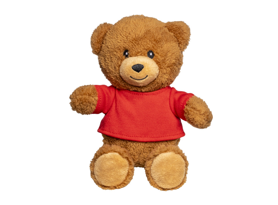 Orsetto peluche in poliestere con t-shirt personalizzabile