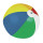 Pallone gonfiabile da spiaggia in PVC bicolore diametro cm 28