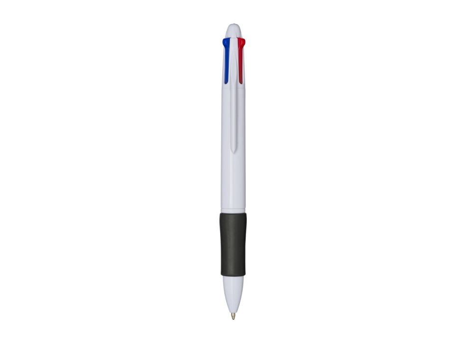 Penna a scatto in plastica 4 refill. Impugnatura gommata