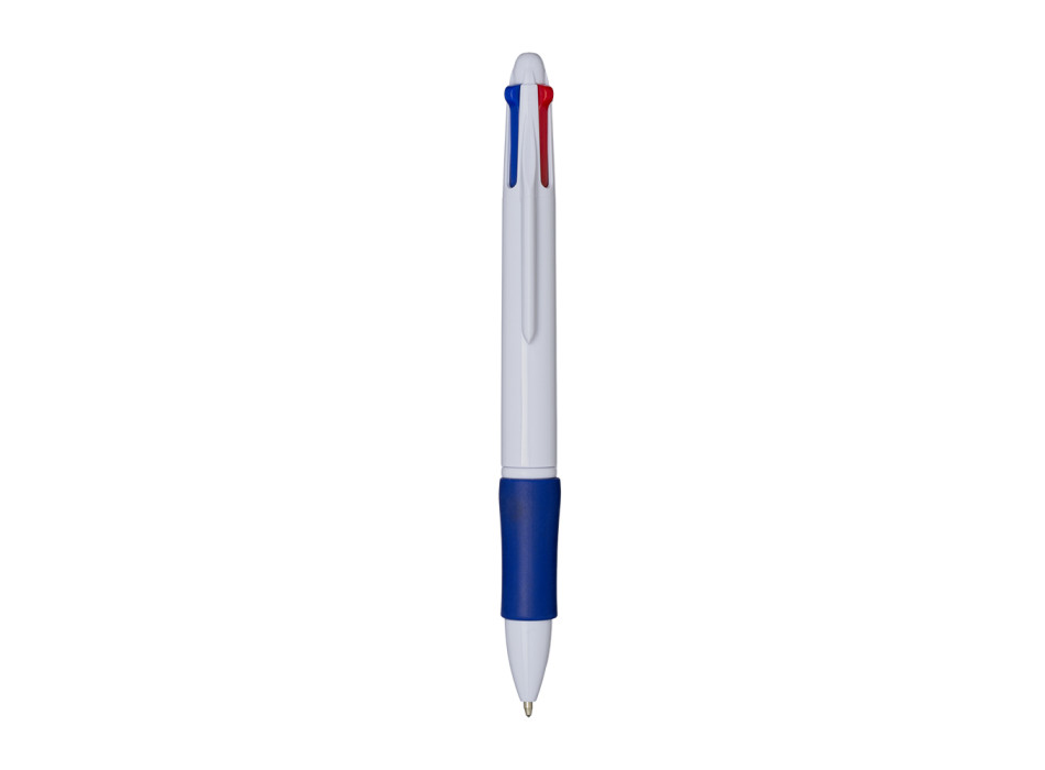 Penna a scatto in plastica 4 refill. Impugnatura gommata