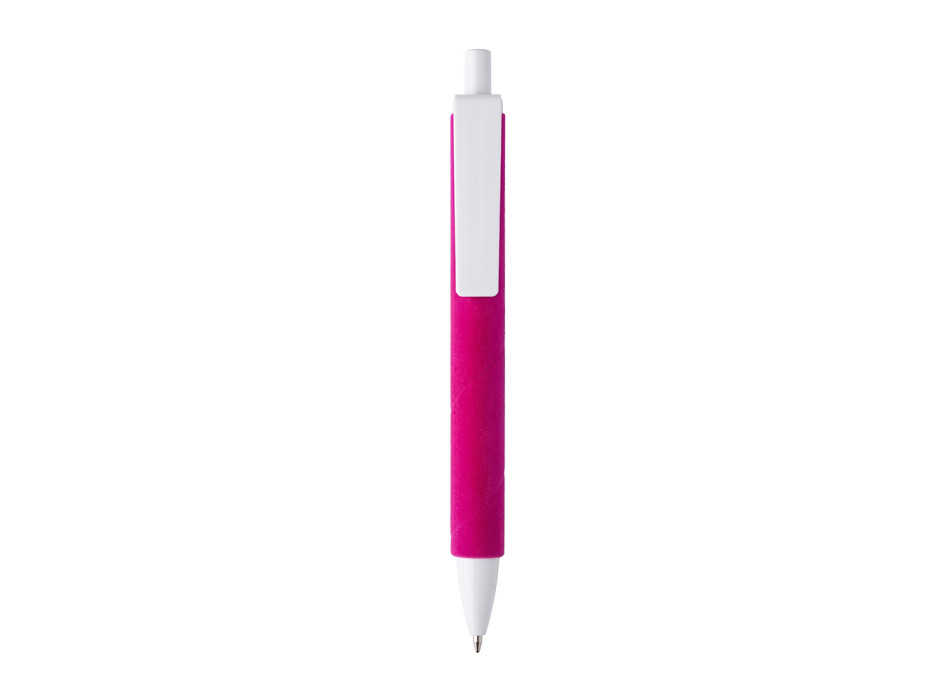 Penna a scatto in plastica. Fusto colorato effetto vellutato Gheddi