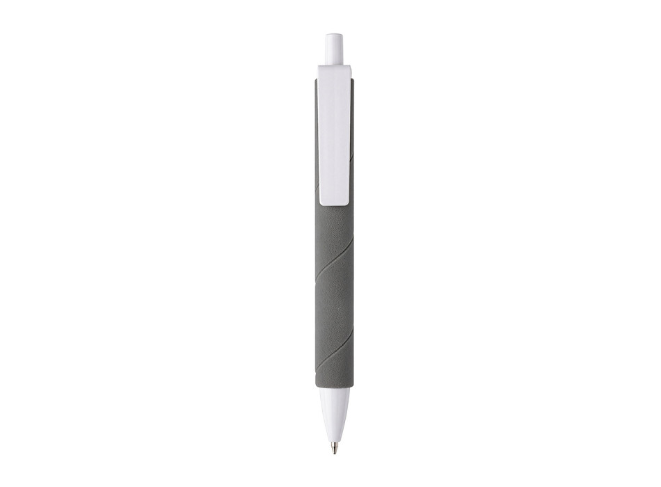 Penna a scatto in plastica. Fusto colorato effetto vellutato Gheddi