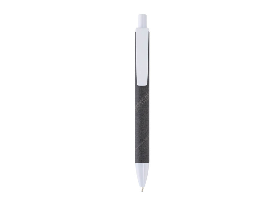 Penna a scatto in plastica. Fusto colorato effetto vellutato Gheddi