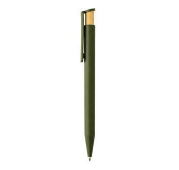 Penna a scatto in plastica. Inserto colorato metallizzato Gheddi