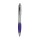 Penna twist in plastica con fusto argentato, impugnatura gommata colorata in tinta