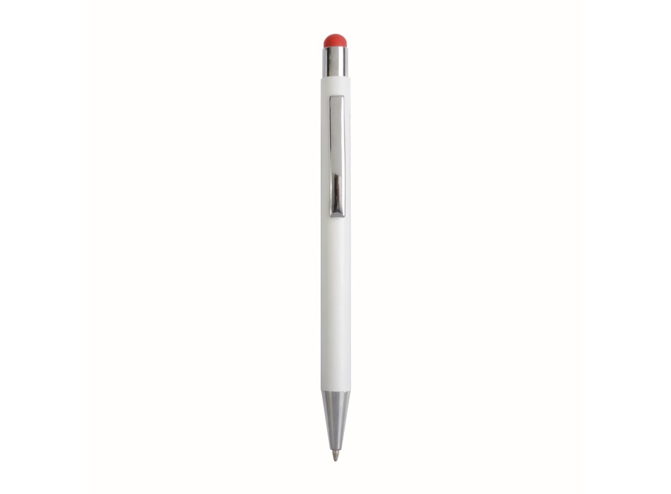 Penna  in alluminio. il logo inciso a laser diventa dello stesso colore del touch screen.