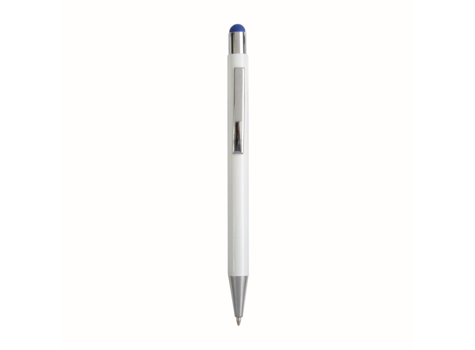 Penna  in alluminio. il logo inciso a laser diventa dello stesso colore del touch screen.