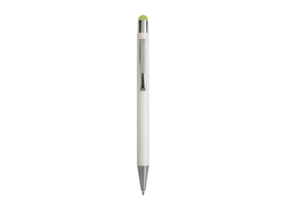 Penna  in alluminio. Il logo inciso a laser diventa dello stesso colore del touch screen. Gheddi