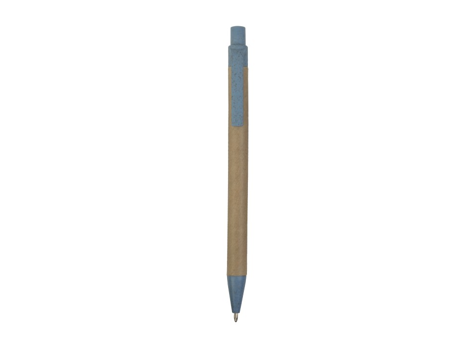 Penna a scatto  in carta riciclata con dettagli  in  paglia di grano (50%) pp (50%)