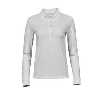 Ladies Luxury Stretch Long Sleeve Polo