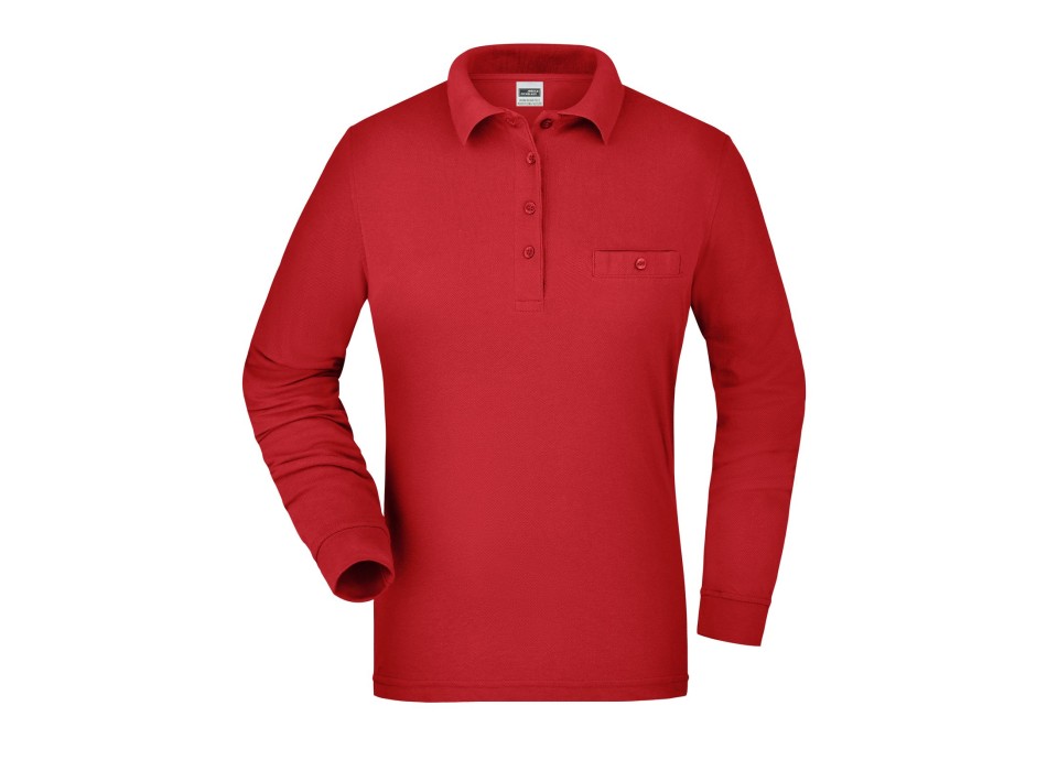 Ladies' Workwear Polo Pocket Longsleeve