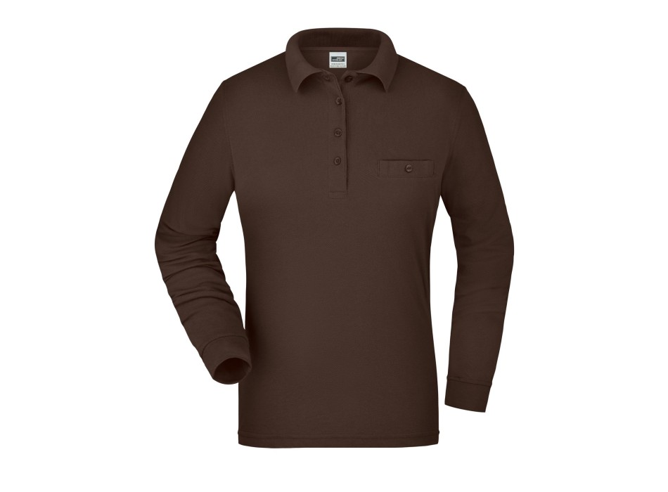 Ladies' Workwear Polo Pocket Longsleeve