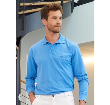 Men's Workwear Polo Pocket Longsleeve