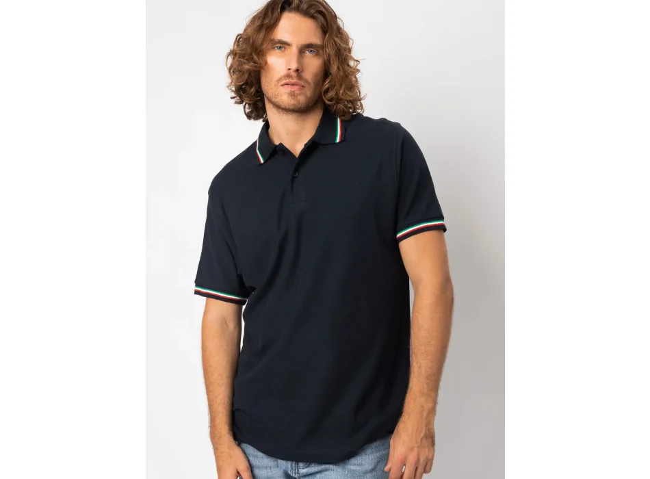 Polo tricolor Italy Gheddi