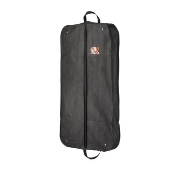 Porta-abiti da viaggio in tnt 80 g/m2, con scomparto esterno e finestrella identificazione