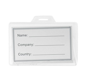Porta-badge in pvc trasparente