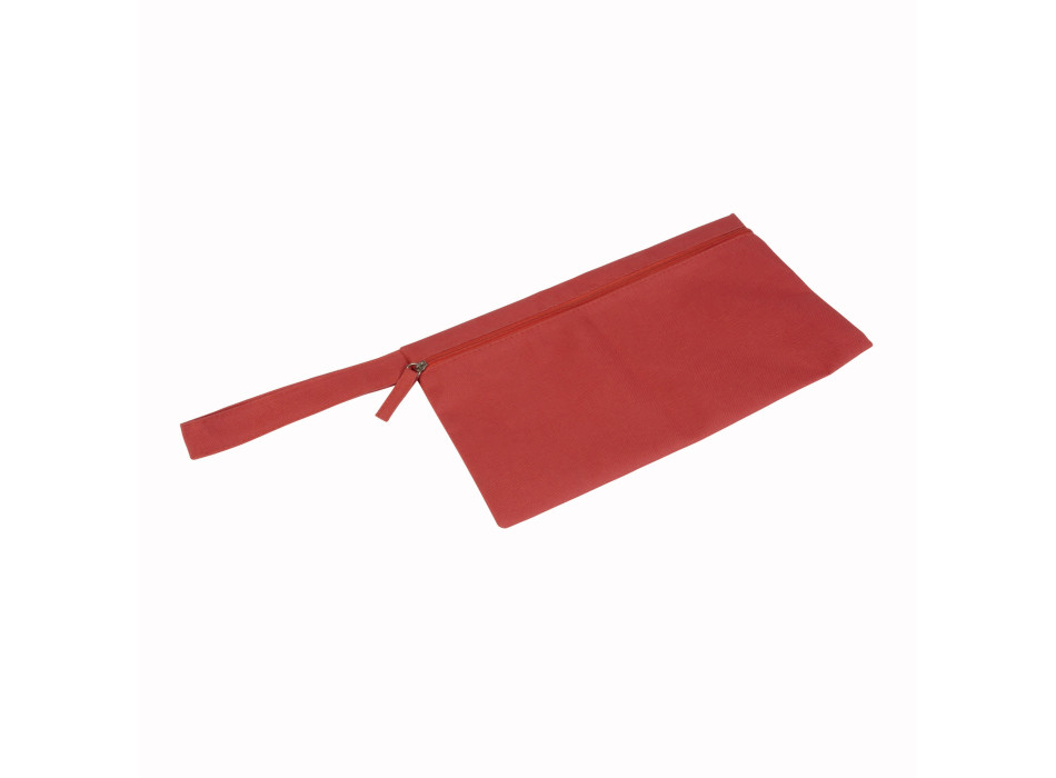 Porta documenti in poliestere con chiusura zip e pratica maniglia