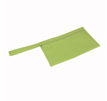 Porta documenti in poliestere con chiusura zip e pratica maniglia