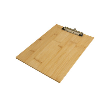 Portablocco A4 in bambù con molla in metallo