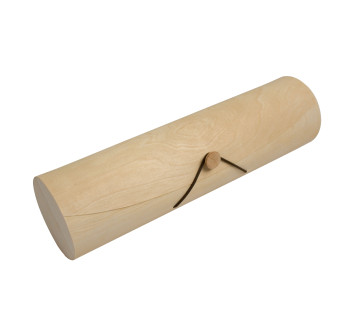 Portabottiglia cilindrico in legno di pino (1 bottiglia) con elastico
