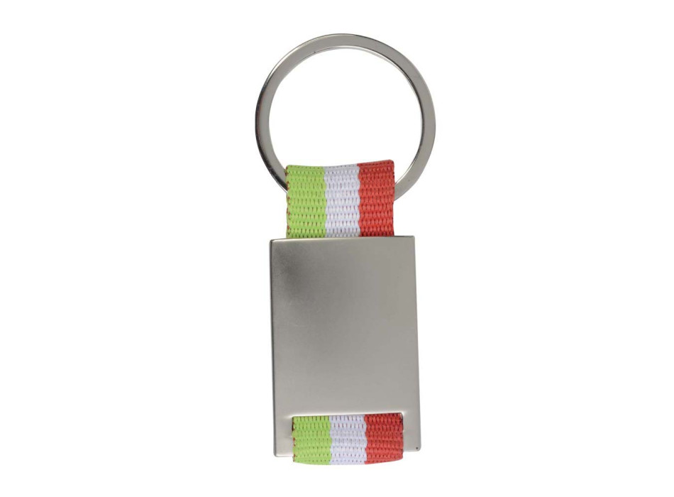 Portachiavi in metallo e nylon confezionato in scatoletta nera