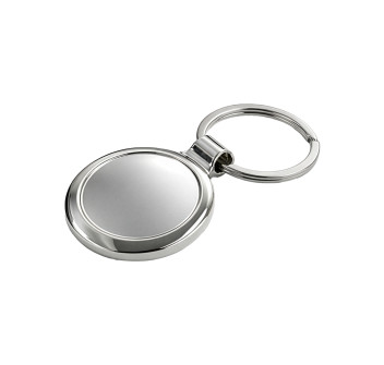 Portachiavi in metallo tondo, adatto anche a logo resina