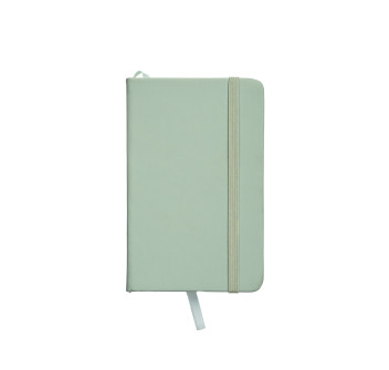 Quaderno con copertina in PU in colori pastello ed elastico di chiusura