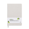 Quaderno con copertina realizzata con i residui di frutta ed elastico di chiusura Gheddi