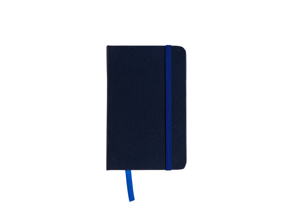 Quaderno in PVC con elastico colorato, fogli bianchi (80 pag.), segnalibro in raso