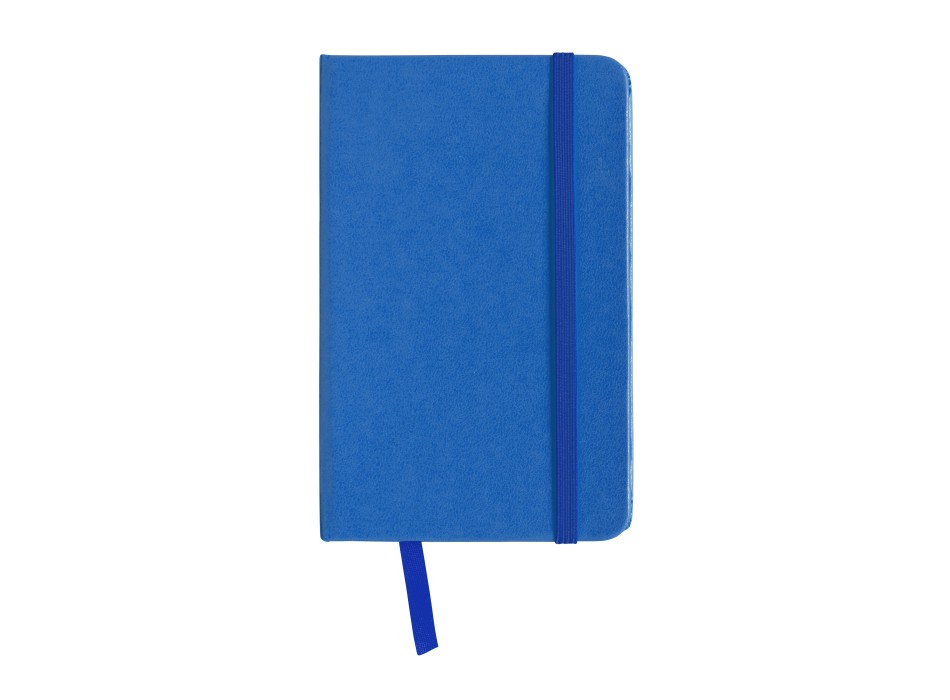 Quaderno in pvc con elastico colorato, fogli a righe (80 pag.), segnalibro in raso