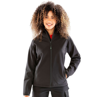 Recycled printable 3-layer hooded softshell
