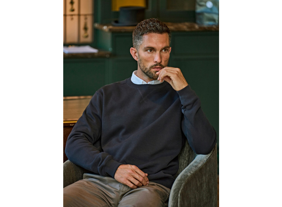 Ribbed Interlock Crew Neck Gheddi